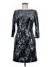Eliza J Metallic Silver Cocktail Dress Size 6 - photo 1