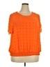 Cato 100% Polyester Orange Short Sleeve Blouse Size 18 - photo 1