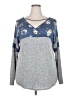 24/7 Maurices Floral Gray Pullover Sweater Size 20 (2) - photo 1
