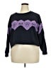 ELOQUII Paisley Purple Pullover Sweater Size 22 Plus - photo 1