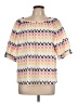 Ruby Rd. Pink Short Sleeve Blouse Size L - photo 1