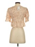 Urban Romantics 100% Rayon Tan Short Sleeve Blouse Size S - photo 2