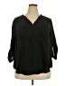 Torrid 100% Polyester Black 3/4 Sleeve Blouse Size 2X Plus (2) - photo 1