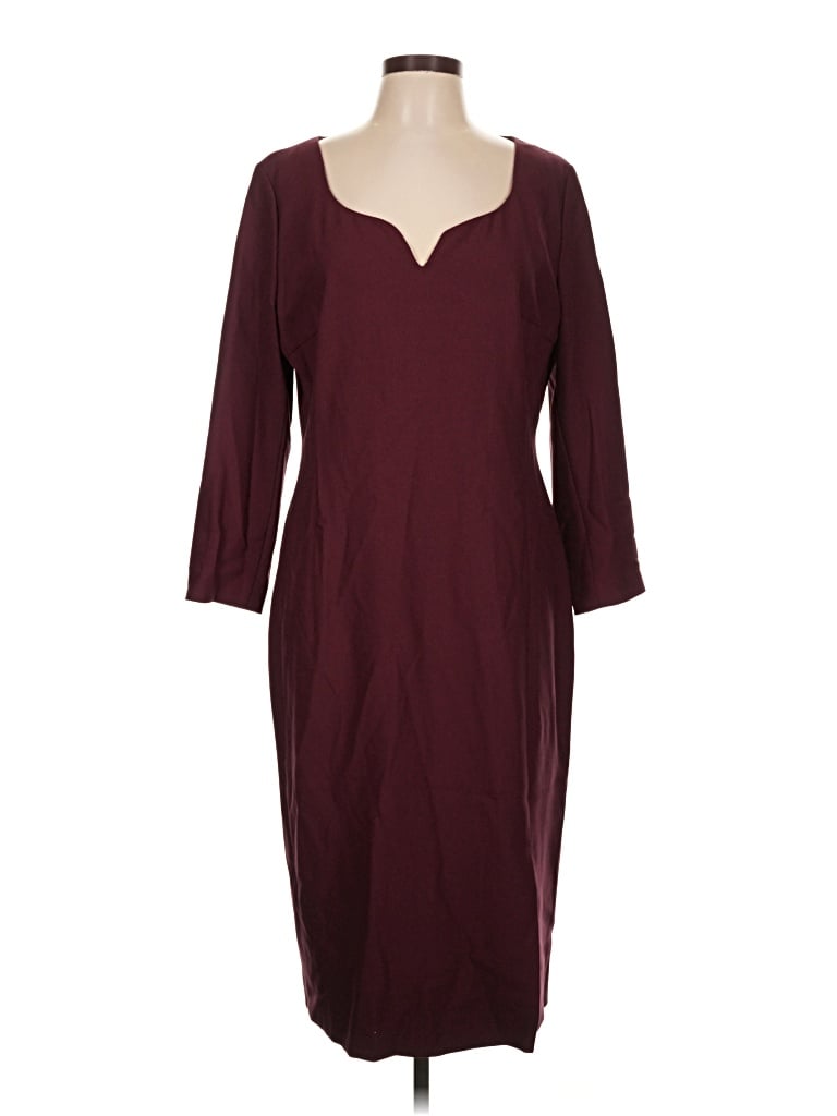 Pre-owned Boss By Hugo Boss Casual Dress In Burgundy