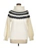 Cupio Chevron-herringbone Ivory Turtleneck Sweater Size XL - photo 1