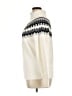 Cupio Chevron-herringbone Ivory Turtleneck Sweater Size XL - photo 5