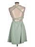 Unbranded Solid Green Casual Dress Size L - photo 2