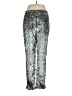 NOVA LUXE 100% Polyester Metallic Silver Casual Pants Size XL - photo 1