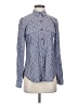 Express Print Blue Long Sleeve Blouse Size XS - photo 1