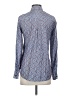 Express Print Blue Long Sleeve Blouse Size XS - photo 2
