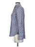 Express Print Blue Long Sleeve Blouse Size XS - photo 5