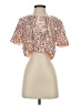 Shein Tan Short Sleeve Blouse Size 4 - photo 1