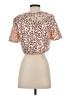 Shein Tan Short Sleeve Blouse Size 4 - photo 2