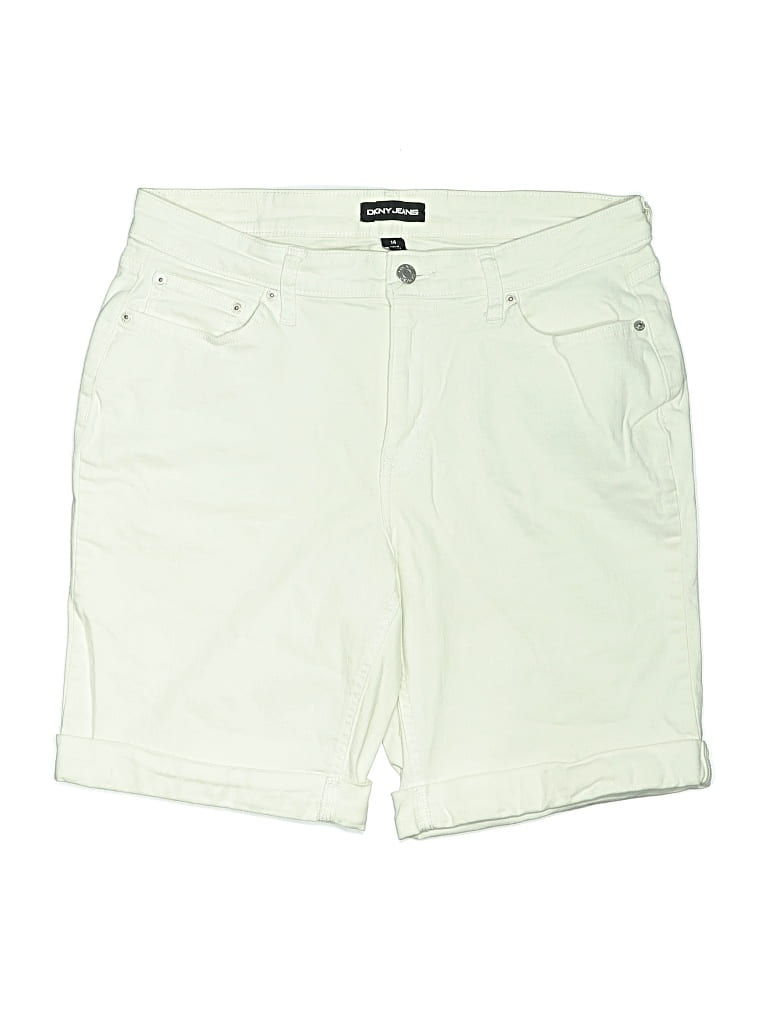 Pre-owned Dkny Jeans Khaki Shorts In Ivory