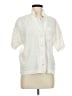 A'reve White Teal Short Sleeve Button-Down Shirt Size M (estimated) - photo 1