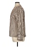 Unbranded 100% Polyester Stripes Tan Long Sleeve Blouse Size XL - photo 5