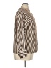 Unbranded 100% Polyester Stripes Tan Long Sleeve Blouse Size XL - photo 4