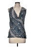 Parker 100% Silk Blue Sleeveless Silk Top Size M - photo 1