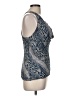 Parker 100% Silk Blue Sleeveless Silk Top Size M - photo 4