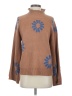 Unbranded Floral Brown Turtleneck Sweater Size S - photo 1