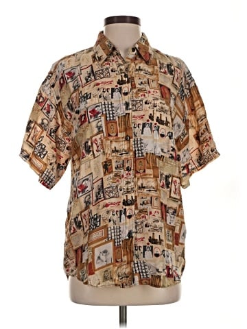 Whistles Short Sleeve Silk Top (view 1)