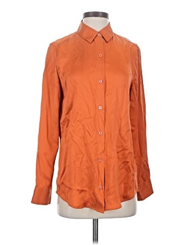 Equipment Long Sleeve Silk Top (view 1)