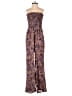 Timing 100% Polyester Paisley Purple Jumpsuit Size S - photo 1