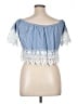 iris 100% Cotton Blue Short Sleeve Top Size XL - photo 2