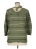 Talbots 100% Pima Cotton Stripes Green Pullover Sweater Size XL (petite) - photo 2