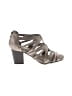 Easy Street Metallic Gray Sandals Size 7 1/2 - photo 1