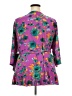 Kiyonna Print Purple Pink 3/4 Sleeve Top Size 26 - 28 - photo 2