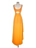 Bebe Color Block Orange Casual Dress Size XXS - photo 2