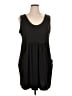 J Valdi Solid Black Casual Dress Size 1X - photo 1