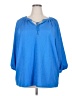 Croft & Barrow Blue 3/4 Sleeve Blouse Size 2X - photo 1