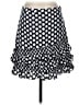 J.Crew 100% Polyester Polka Dots Blue Casual Skirt Size 2 - photo 1