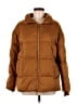 Girlfriend Collective 100% Polyester Solid Brown Snow Jacket Size M - photo 1