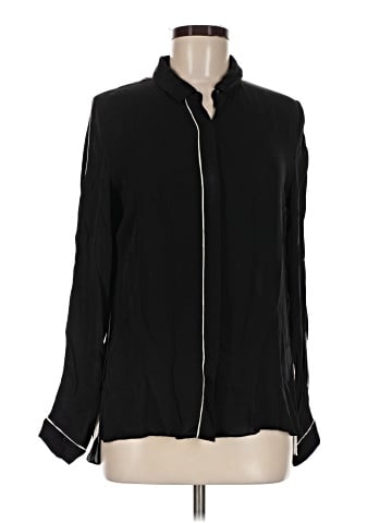 Elie Tahari Long Sleeve Silk Top (view 1)