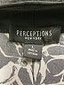 Perceptions Graphic Black Casual Dress Size L - photo 7