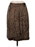 Classiques Entier Animal Print Brown Silk Skirt Size 4 - photo 1