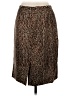 Classiques Entier Animal Print Brown Silk Skirt Size 4 - photo 2