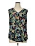Nic + Zoe 100% Polyester Blue Sleeveless Blouse Size 1X - photo 1