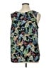 Nic + Zoe 100% Polyester Blue Sleeveless Blouse Size 1X - photo 2