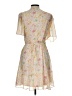 Lush 100% Polyester Floral Ivory Yellow Cocktail Dress Size L - photo 2