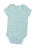 Carter's 100% Cotton Stripes Teal Short Sleeve Onesie 3-6 MO / 6 MO - photo 1