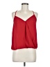 Lily White 100% Polyester Red Sleeveless Blouse Size M - photo 1