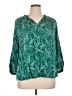 J.Jill Paisley Green 3/4 Sleeve Blouse Size XL - photo 1