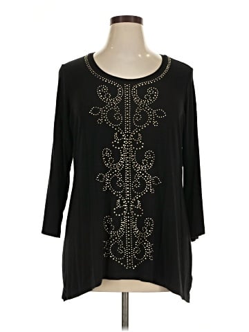 JM Collection 3/4 Sleeve Blouse (view 1)
