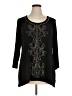 JM Collection Black 3/4 Sleeve Blouse Size 0X - photo 1