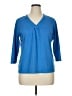 L.L.Bean 100% Supima Cotton Blue 3/4 Sleeve Top Size XL - photo 1