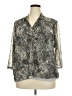Dana Buchman Silver 3/4 Sleeve Blouse Size 3X - photo 1